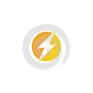 energy icon lightning icon vector