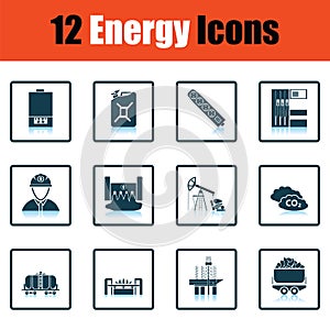 Energy icon set