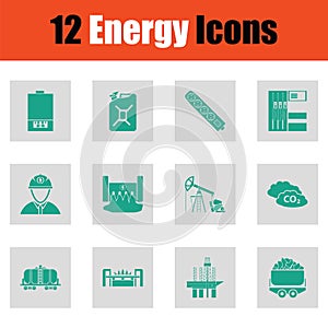 Energy icon set