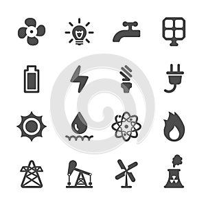 Energy icon set, vector eps10