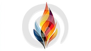 Energy Identity Symbol Featuring Abstract Flames Rising From Oil in Vibrant Colors photo