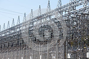 Energy industry electric grid transformer station