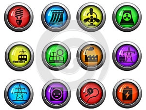Energy and Industry icons set