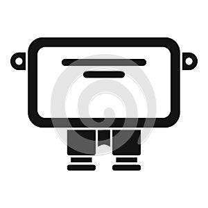 Energy junction box icon simple vector. Electric switch