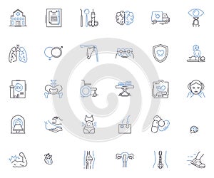 Energy line icons collection. Power, Renewable, Solar, Wind, Gas, Coal, Hydroelectric vector and linear illustration photo