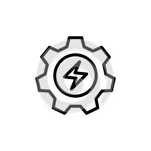 Energy management, gear, power icon. Simple line, outline vector elements of innovations icons for ui and ux, website or mobile