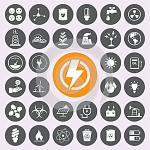 Energy power and environment icon set.Vector/EPS10