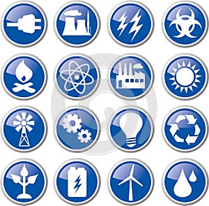 energy power icon set