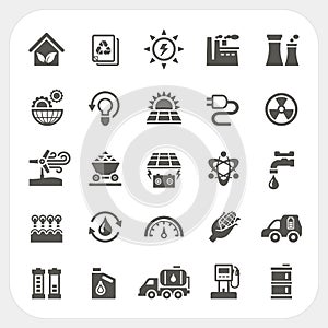 Energy and Power icons set