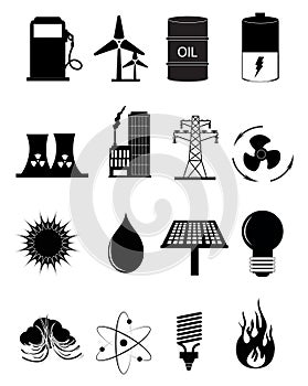 Energy And Power Source Icons Set