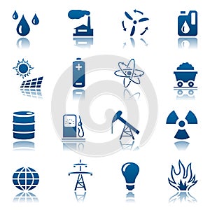 Energy & resource icon set