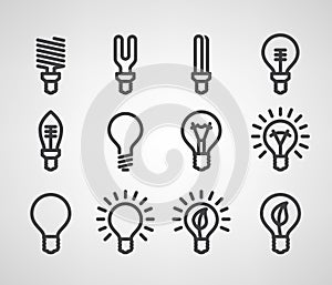 Energy and resource icon set