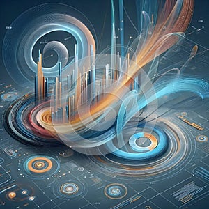 Energy Sankey diagram, Ai generated image