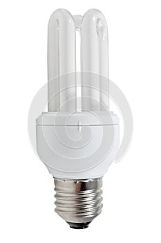 Energy saving bulb on a white background