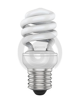 Energy Saving Compact Fluorescent Light Bulb Isolated