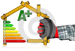 Energy Saving Concept - Wooden Meter