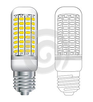 Energy saving eco friendly household LED lightbulb vector