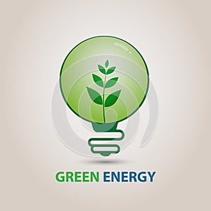 Energy saving eco LED lamp technology nature concept, light bulb with green eco,energy creative idea concept.