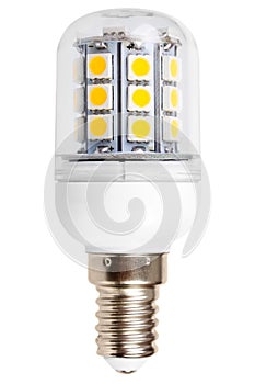 Energy-saving LED lamp close-up