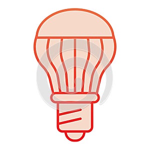 Energy saving light bulb flat icon. Energy efficient lamp red icons in trendy flat style. Electricity saving lamp