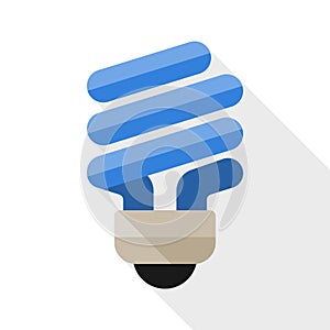 Energy saving light bulb flat icon