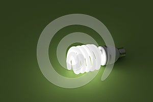 Energy saving light bulb, save energy light on