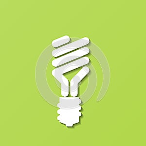 Energy-Saving Light Bulb. Vector