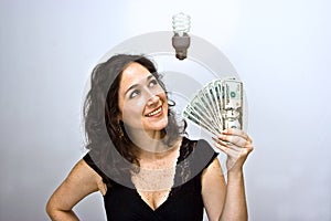 Energy saving money photo