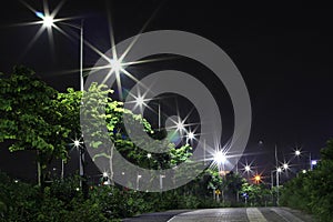 The energy-saving streetlights made by LED