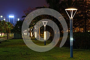 The energy-saving streetlights made by LED