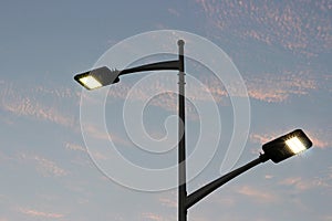 The energy-saving streetlights made by LED