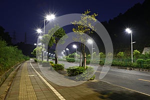 The energy saving streetlights made by LED