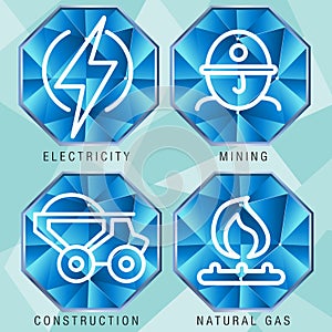 Energy Sector Icon Set