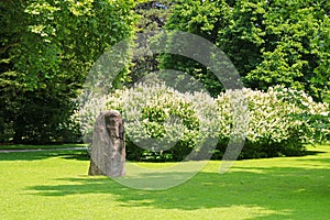 The energy stone at the Hofgarten park in Innsbruck, Austria