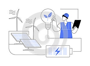Energy storage abstract concept vector illustration.