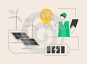 Energy storage abstract concept vector illustration.