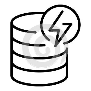 Energy storage icon outline vector. Battery system