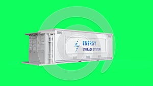 Energy storage system or battery container unit 4k footage