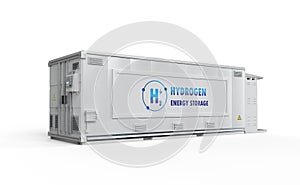 Energy storage system or battery container unit with hydrogen power