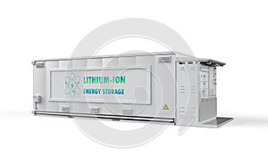 Energy storage system or battery container unit with lithium-ion power