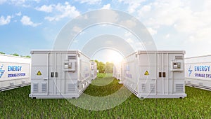 Energy storage systems or battery container units on field