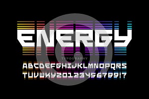 Energy style font