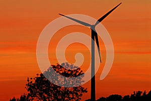 ENERGY- Sweden- Sunrise Windmill
