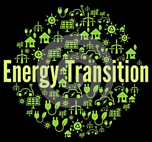 Energy transition concept illustration