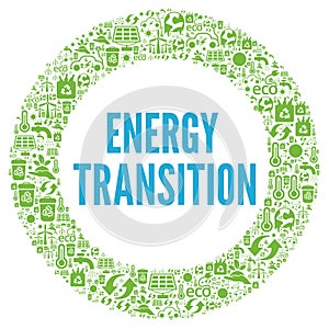 Energy transition symbol illustration