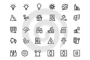 Energy Vector Line Icons 3