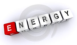 energy word block on white
