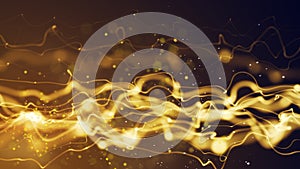 Energy yellow flow abstract background