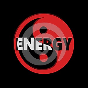 Energy yin yang concept.