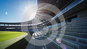 An energyefficient stadium with lowemissivity windows reducing heat loss and promoting temperature regulation